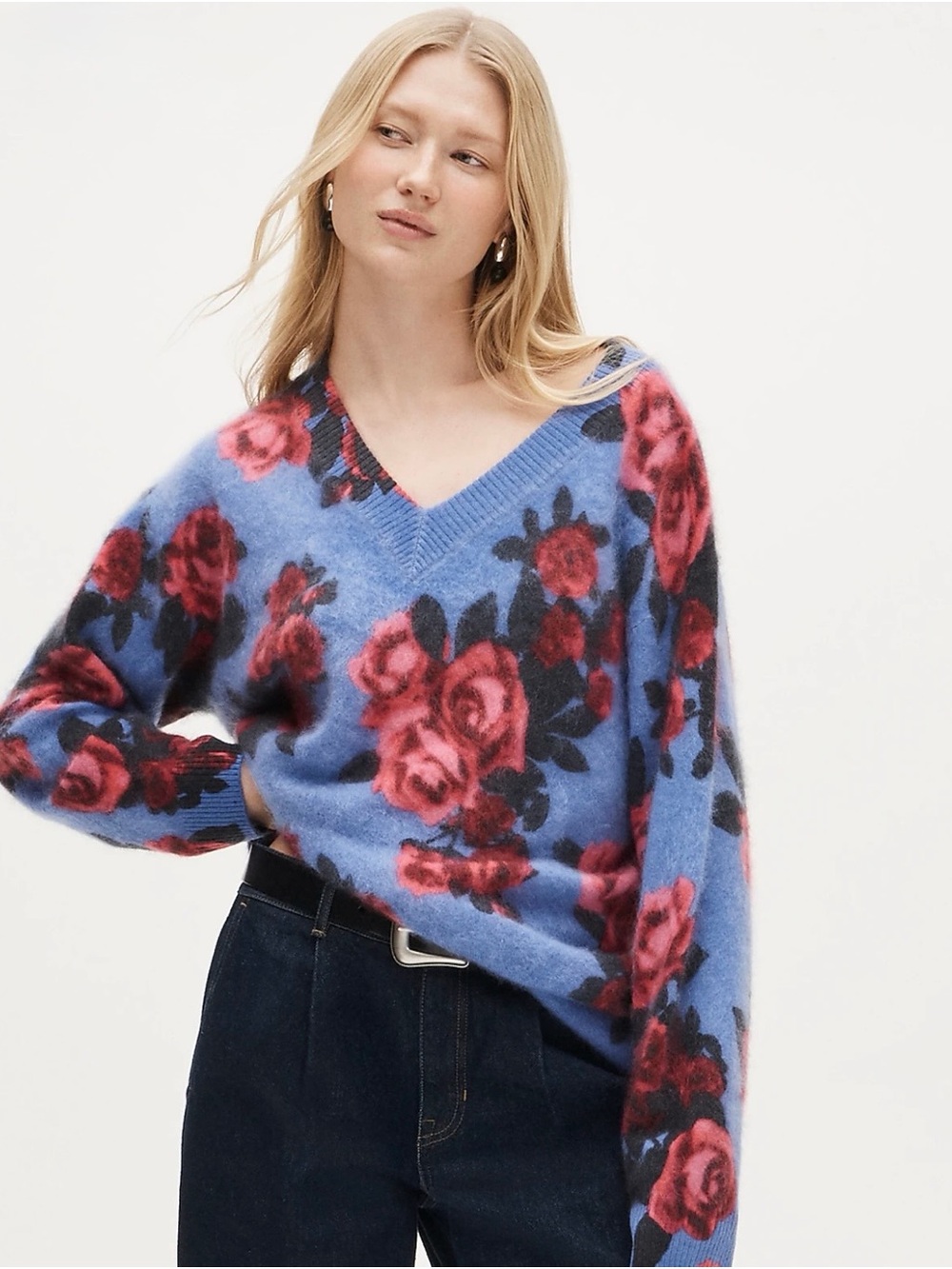 J. Crew brushed cashmere relaxed sweater